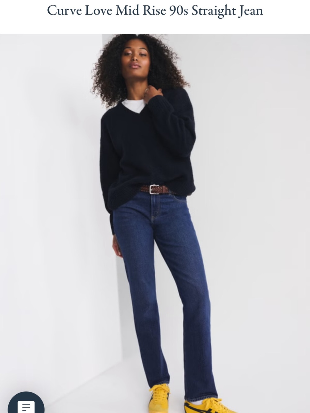 NWT Abercrombie & Fitch Dark Blue '90s Straight Mid Rise Jeans - 31
